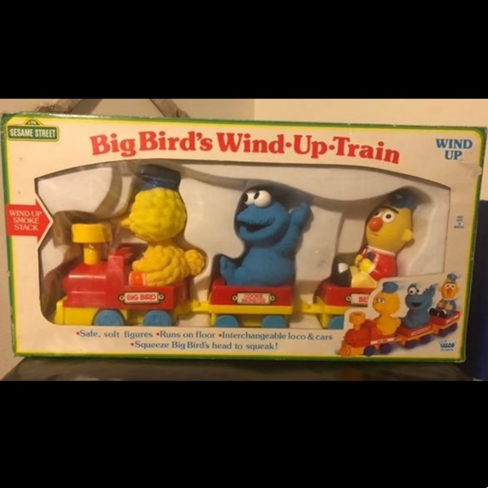 Vintage big birds wind up toy train